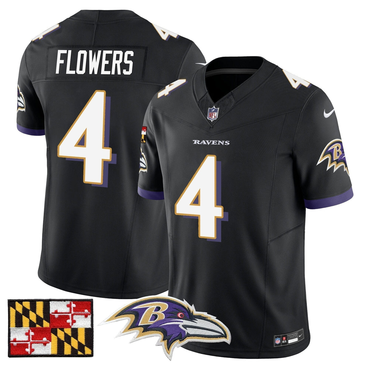 BAL 2024 Maryland Flag Vapor Limited Jersey - Stitched