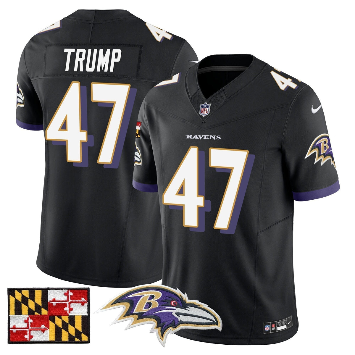 BAL 2024 Maryland Flag Vapor Limited Jersey - Stitched