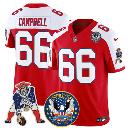 NE Throwback America 250th Patch Vapor Limited Jersey - Stitched