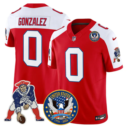 NE Throwback America 250th Patch Vapor Limited Jersey - Stitched