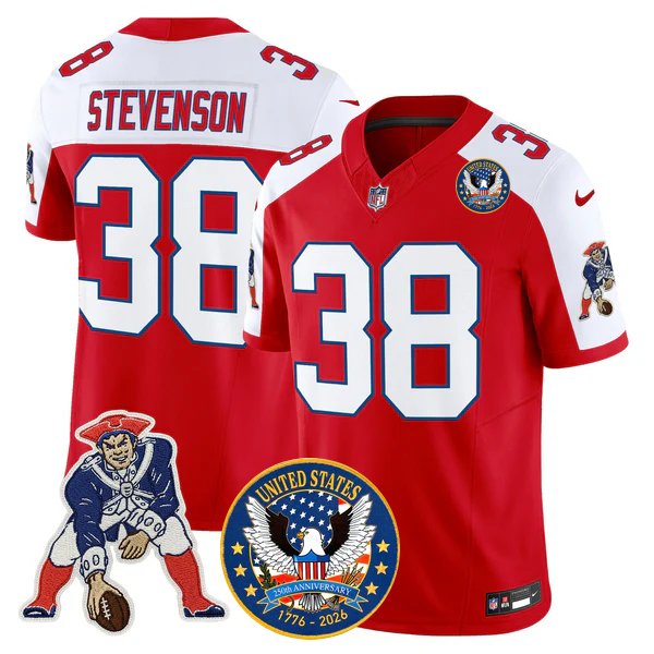 NE Throwback America 250th Patch Vapor Limited Jersey - Stitched