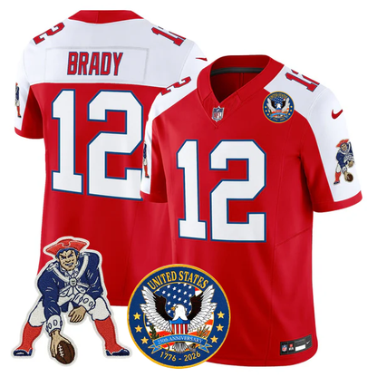 NE Throwback America 250th Patch Vapor Limited Jersey - Stitched