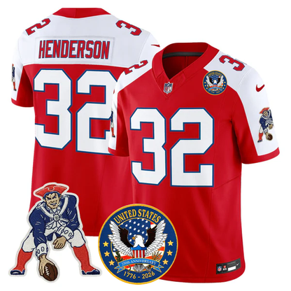 NE Throwback America 250th Patch Vapor Limited Jersey - Stitched