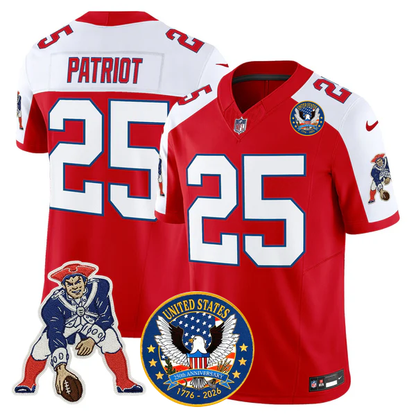 NE Throwback America 250th Patch Vapor Limited Jersey - Stitched