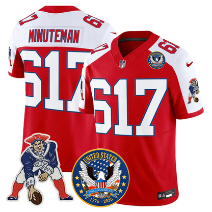 NE Throwback America 250th Patch Vapor Limited Jersey - Stitched