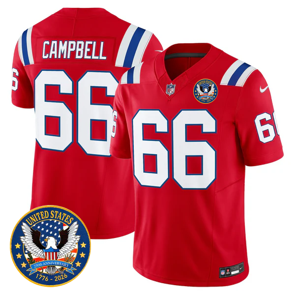 NE Throwback America 250th Patch Vapor Limited Jersey - Stitched