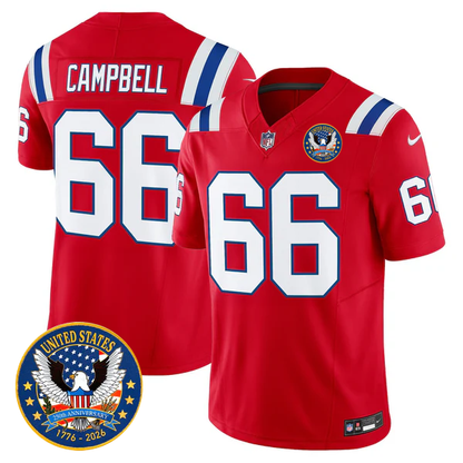 NE Throwback America 250th Patch Vapor Limited Jersey - Stitched
