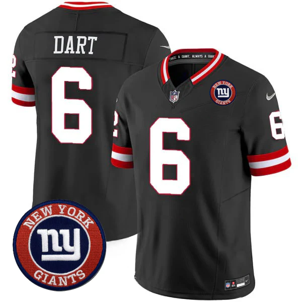 Jaxson Dart #6 NYG Jersey - Stitched N1