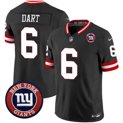Jaxson Dart #6 NYG Jersey - Stitched N1