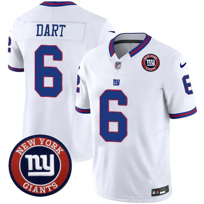 Jaxson Dart #6 NYG Jersey - Stitched N1