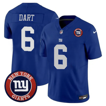 Jaxson Dart #6 NYG Jersey - Stitched N1