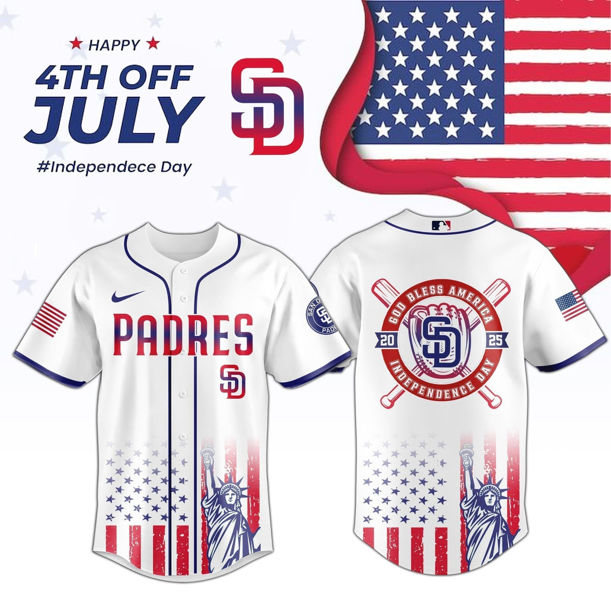 San Diego Padres Special Independence Day Limited Edition Jersey