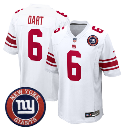 Jaxson Dart #6 NYG Jersey - Stitched N1