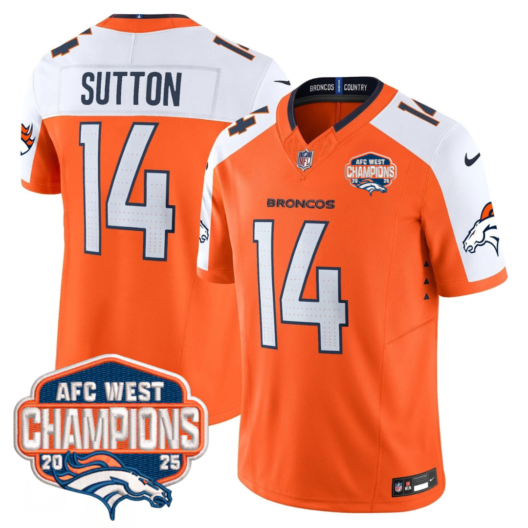 DEN AFC West Champions Patch Vapor Limited Jersey V2 - Stitched