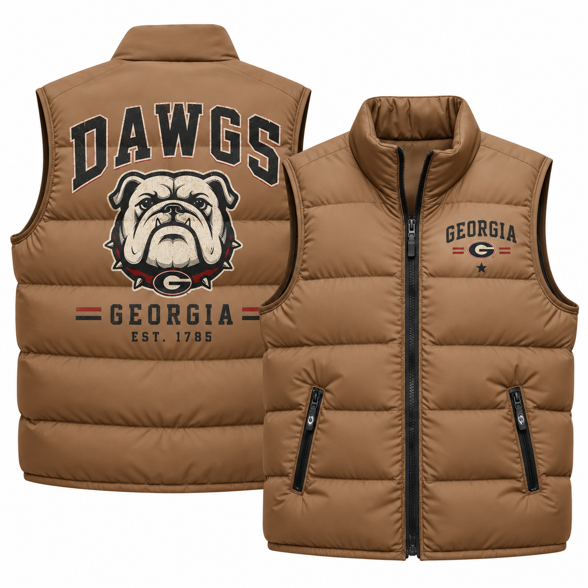 UGA 2026 Military Appreciation Puffer Vest - Printed