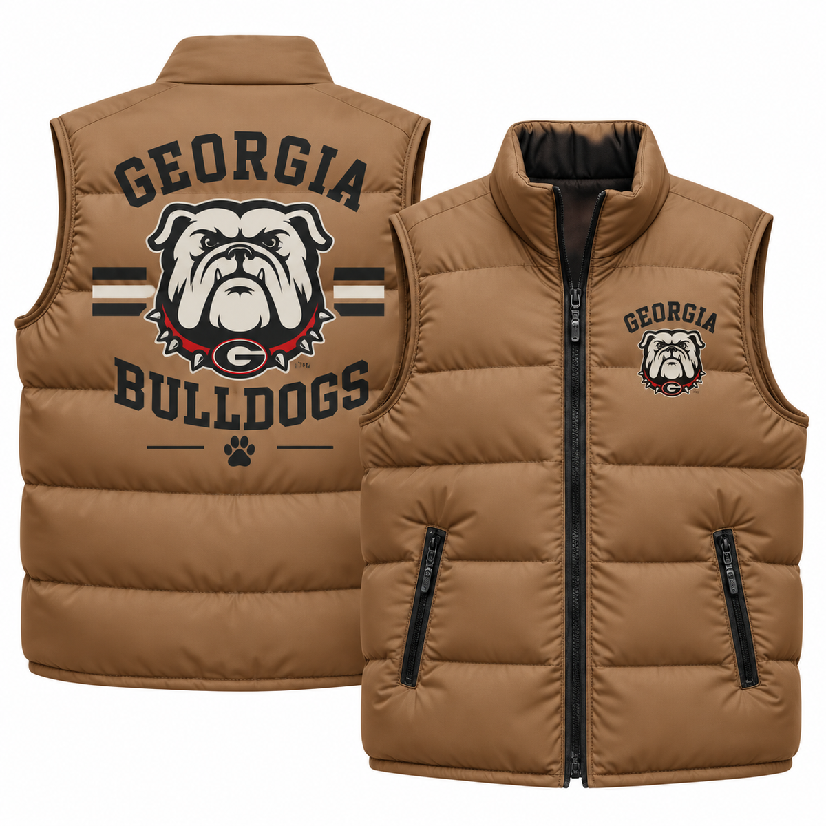 UGA 2026 Military Appreciation Puffer Vest - Printed